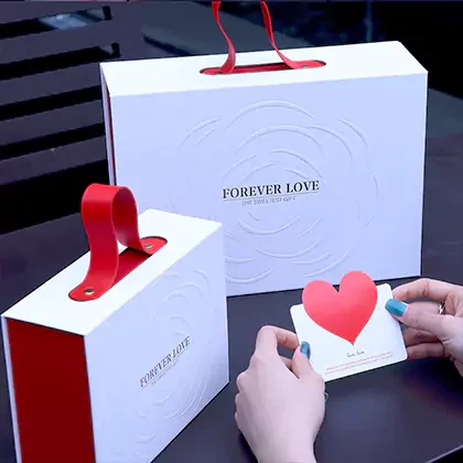 Embalaje de la caja de regalo de cartón de papel premium